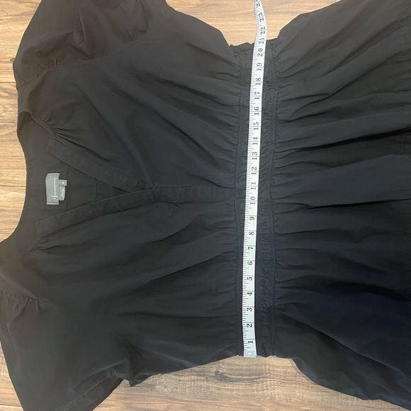 Anthropologie Somerset Mini Dres Black Cotton Tiered Smocked Waist Plus Size 3X - Picture 8 of 16